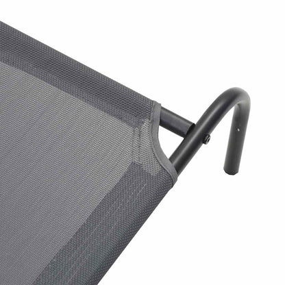 Elevated Dog Bed Gray 59.1"x35.4"x7.9" Textilene and Steel