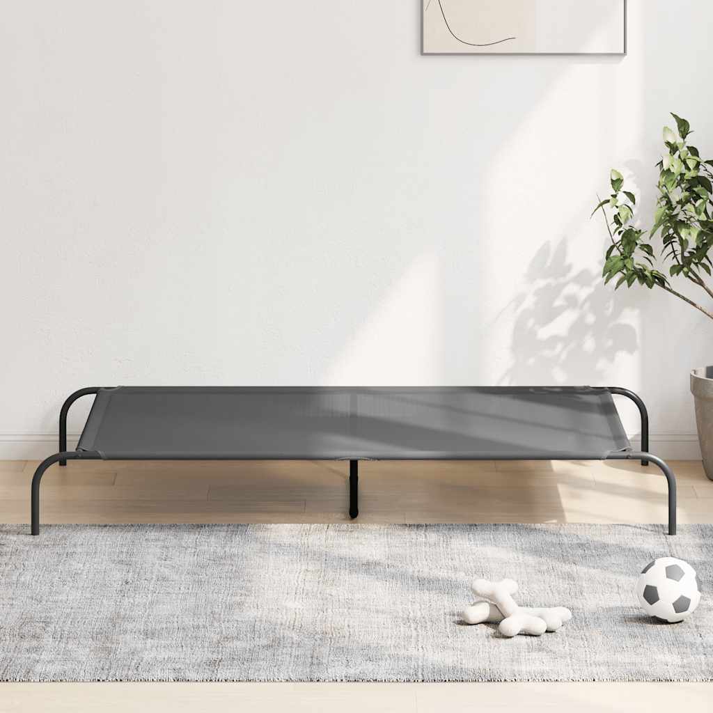 Elevated Dog Bed Gray 59.1"x35.4"x7.9" Textilene and Steel