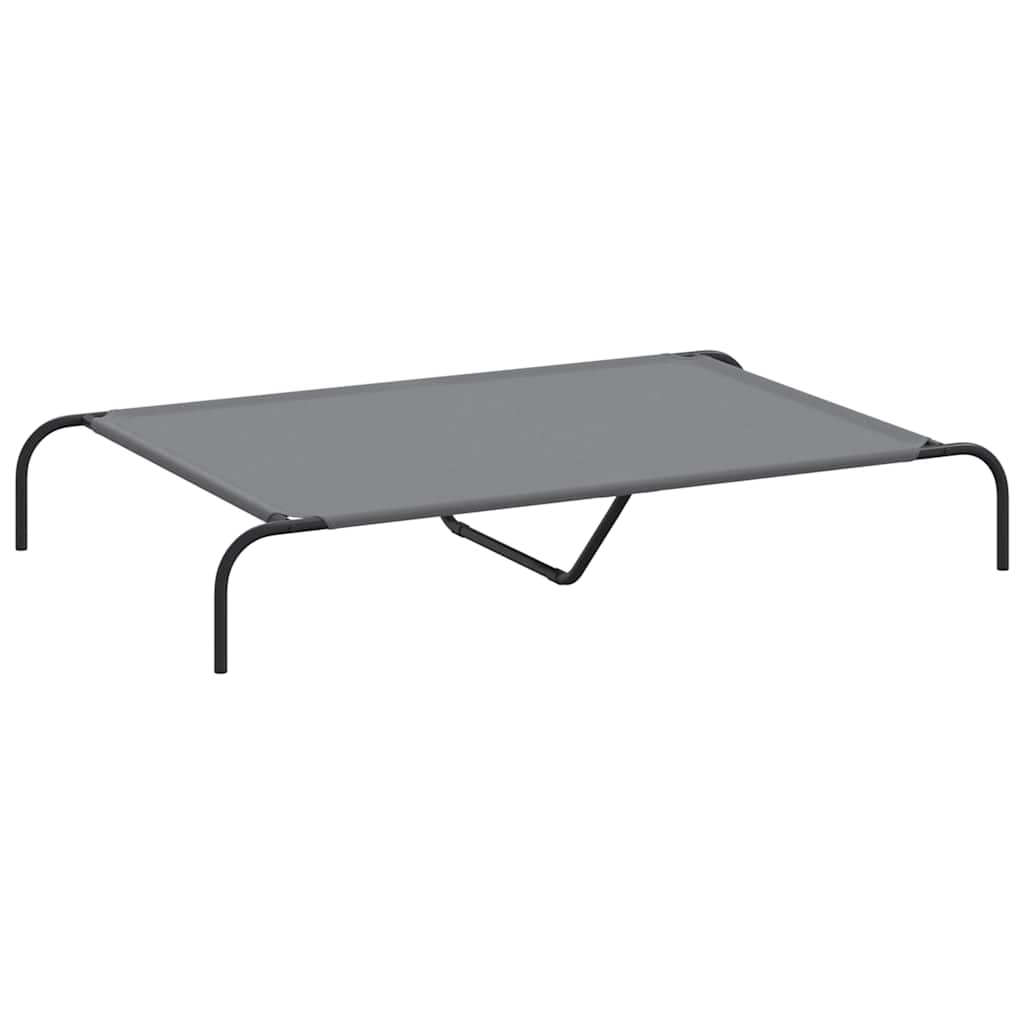 Elevated Dog Bed Gray 51.2"x31.5"x7.9" Oxford Fabric and Steel