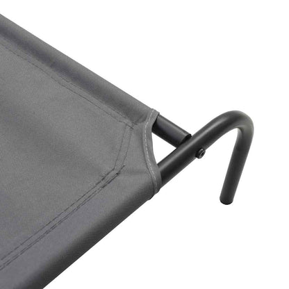 Elevated Dog Bed Gray 51.2"x31.5"x7.9" Oxford Fabric and Steel