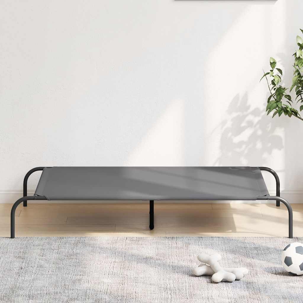 Elevated Dog Bed Gray 51.2"x31.5"x7.9" Oxford Fabric and Steel