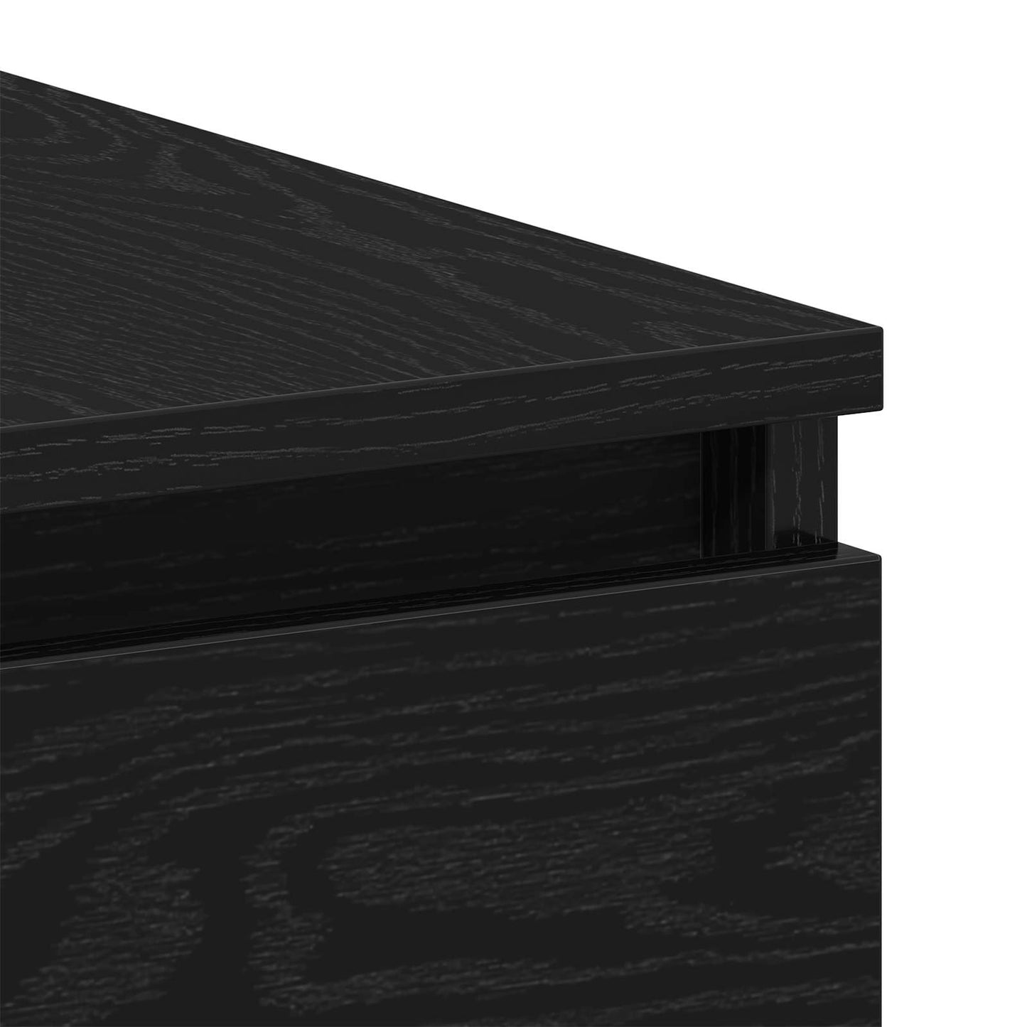 Desk Black Oak 55.12 x 19.69 x 29.92 in Engineered Wood