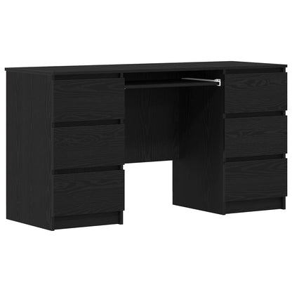 Desk Black Oak 55.12 x 19.69 x 29.92 in Engineered Wood