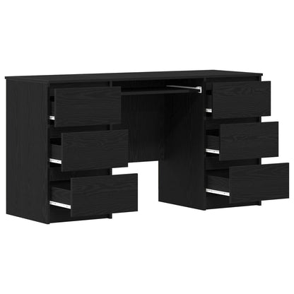 Desk Black Oak 55.12 x 19.69 x 29.92 in Engineered Wood
