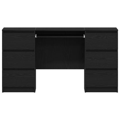 Desk Black Oak 55.12 x 19.69 x 29.92 in Engineered Wood
