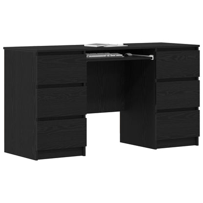 Desk Black Oak 55.12 x 19.69 x 29.92 in Engineered Wood
