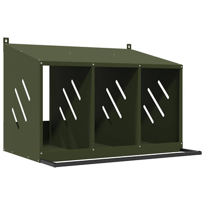 Chicken Nesting Box Olive Green Cold-rolled Steel Rectangular
