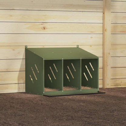 Chicken Nesting Box Olive Green Cold-rolled Steel Rectangular