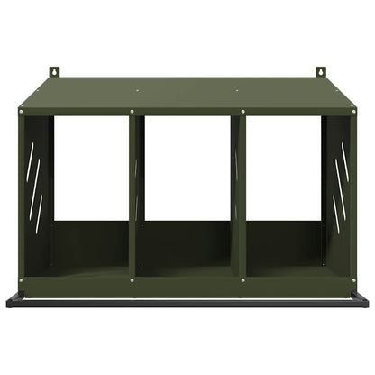 Chicken Nesting Box Olive Green Cold-rolled Steel Rectangular