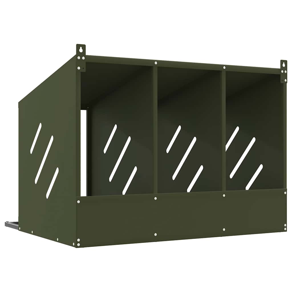 Chicken Nesting Box Olive Green Cold-rolled Steel Rectangular