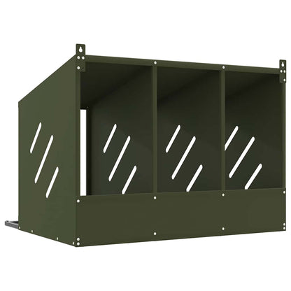 Chicken Nesting Box Olive Green Cold-rolled Steel Rectangular