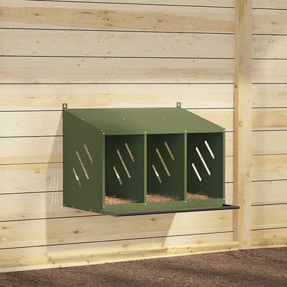 Chicken Nesting Box Olive Green Cold-rolled Steel Rectangular