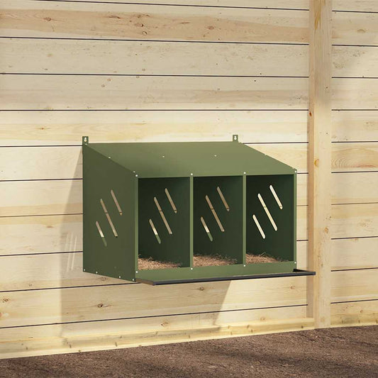 Chicken Nesting Box Olive Green Cold-rolled Steel Rectangular