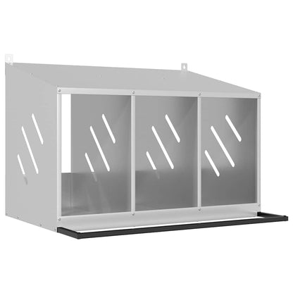 Chicken Nesting Box Galvanized silver