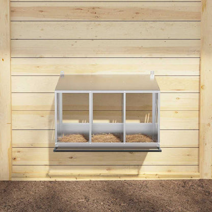 Chicken Nesting Box Galvanized silver