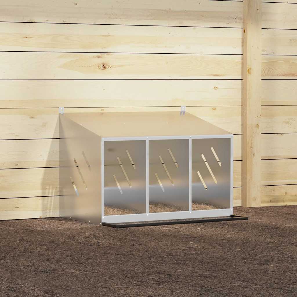 Chicken Nesting Box Galvanized silver