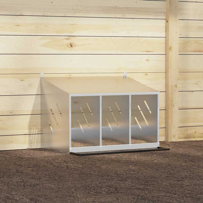 Chicken Nesting Box Galvanized silver