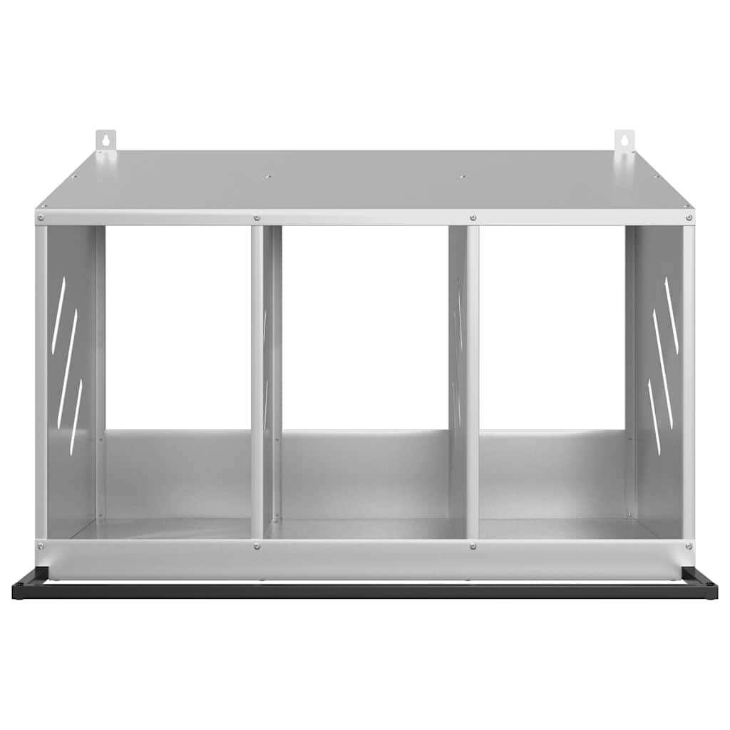 Chicken Nesting Box Galvanized silver