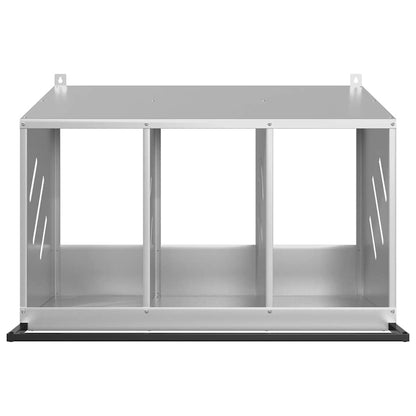 Chicken Nesting Box Galvanized silver