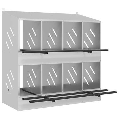Chicken Nesting Box Galvanized silver