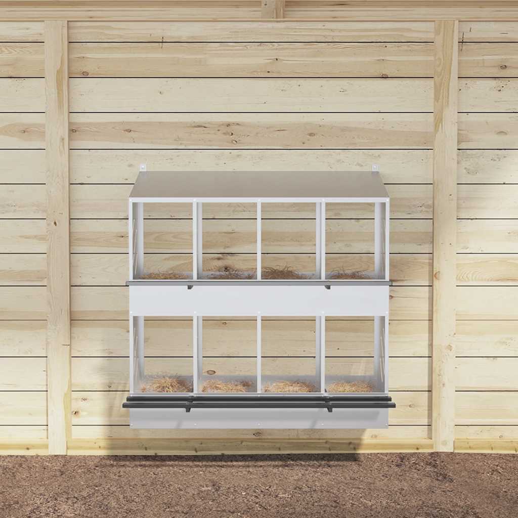 Chicken Nesting Box Galvanized silver