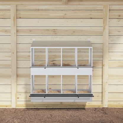 Chicken Nesting Box Galvanized silver