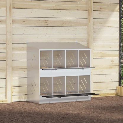 Chicken Nesting Box Galvanized silver
