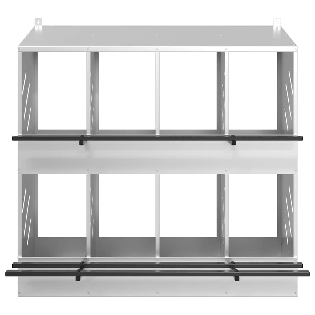 Chicken Nesting Box Galvanized silver