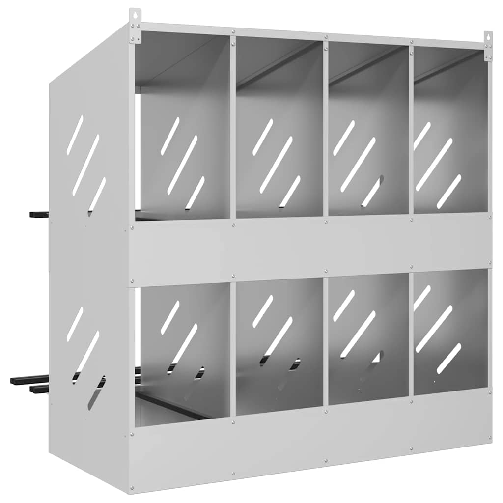 Chicken Nesting Box Galvanized silver