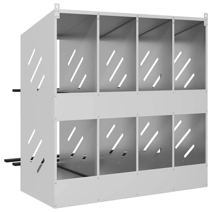 Chicken Nesting Box Galvanized silver