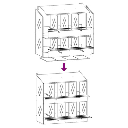 Chicken Nesting Box Galvanized silver