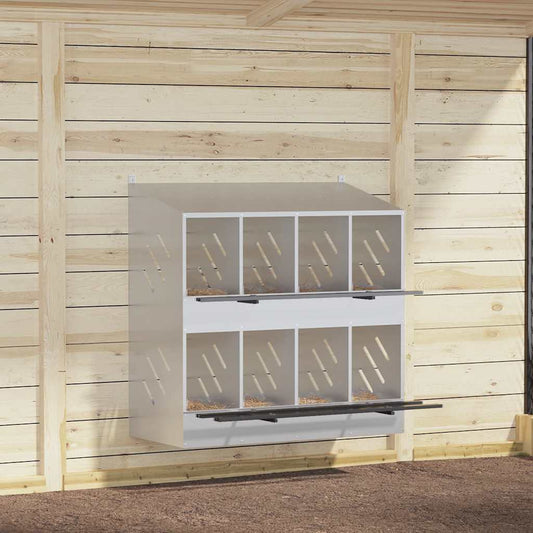 Chicken Nesting Box Galvanized silver