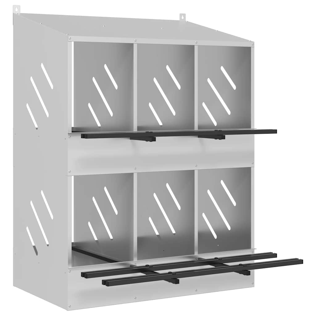 Chicken Nesting Box Galvanized silver
