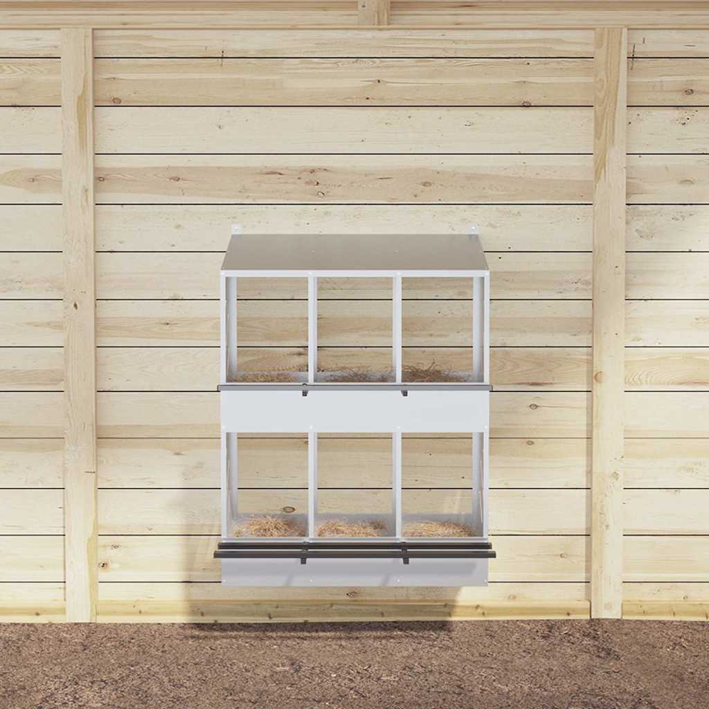 Chicken Nesting Box Galvanized silver