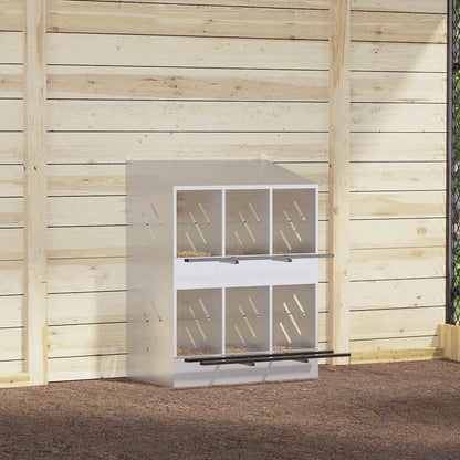 Chicken Nesting Box Galvanized silver