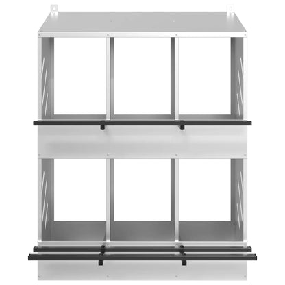 Chicken Nesting Box Galvanized silver