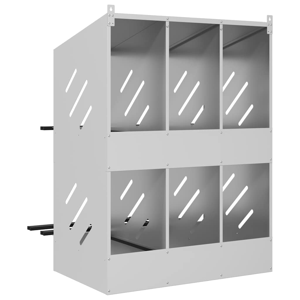 Chicken Nesting Box Galvanized silver