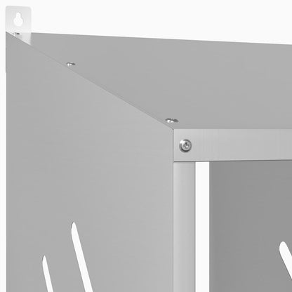 Chicken Nesting Box Galvanized Silver