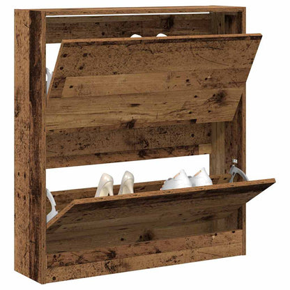 Shoe Cabinet Old wood 31.5" x 8.3" x 34.4" Engineered wood