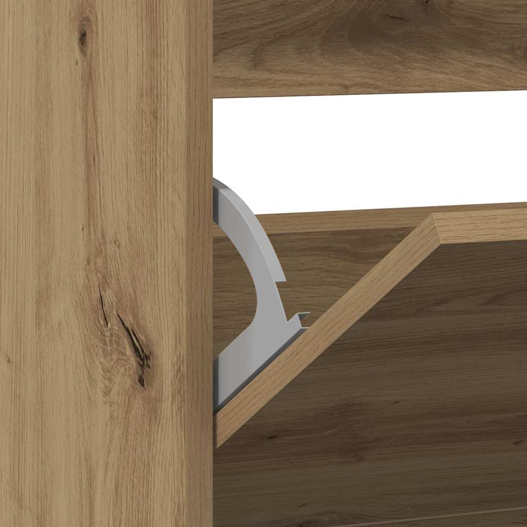 Shoe Cabinet Smoked oak 31.5" x 8.3" x 34.4" Engineered wood