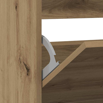 Shoe Cabinet Smoked oak 31.5" x 8.3" x 34.4" Engineered wood