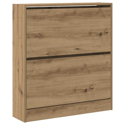 Shoe Cabinet Smoked oak 31.5" x 8.3" x 34.4" Engineered wood
