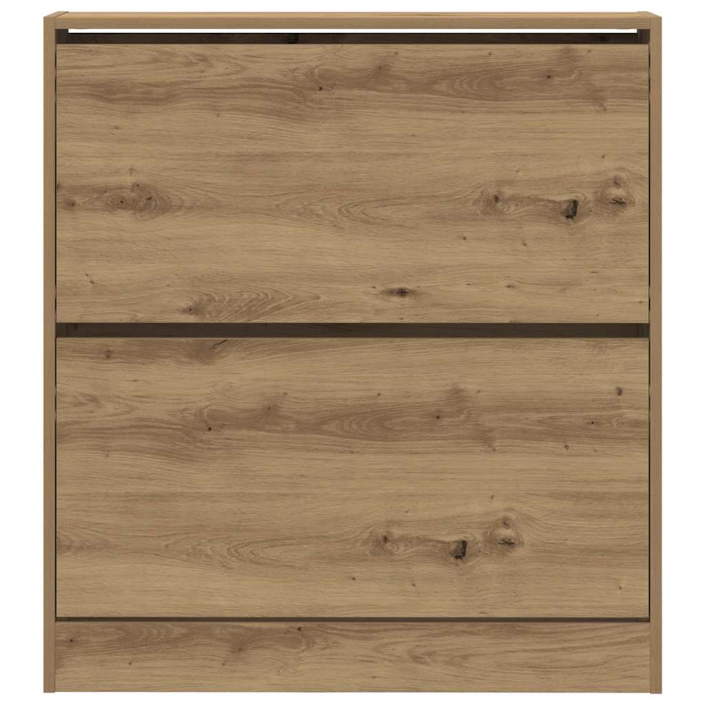 Shoe Cabinet Smoked oak 31.5" x 8.3" x 34.4" Engineered wood