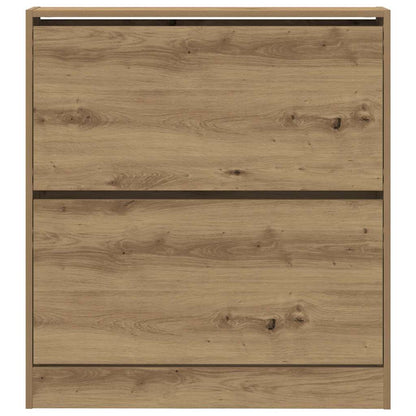 Shoe Cabinet Smoked oak 31.5" x 8.3" x 34.4" Engineered wood