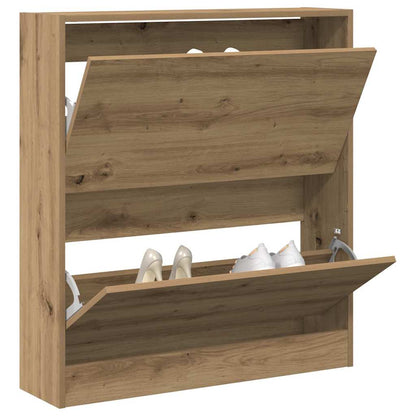 Shoe Cabinet Smoked oak 31.5" x 8.3" x 34.4" Engineered wood