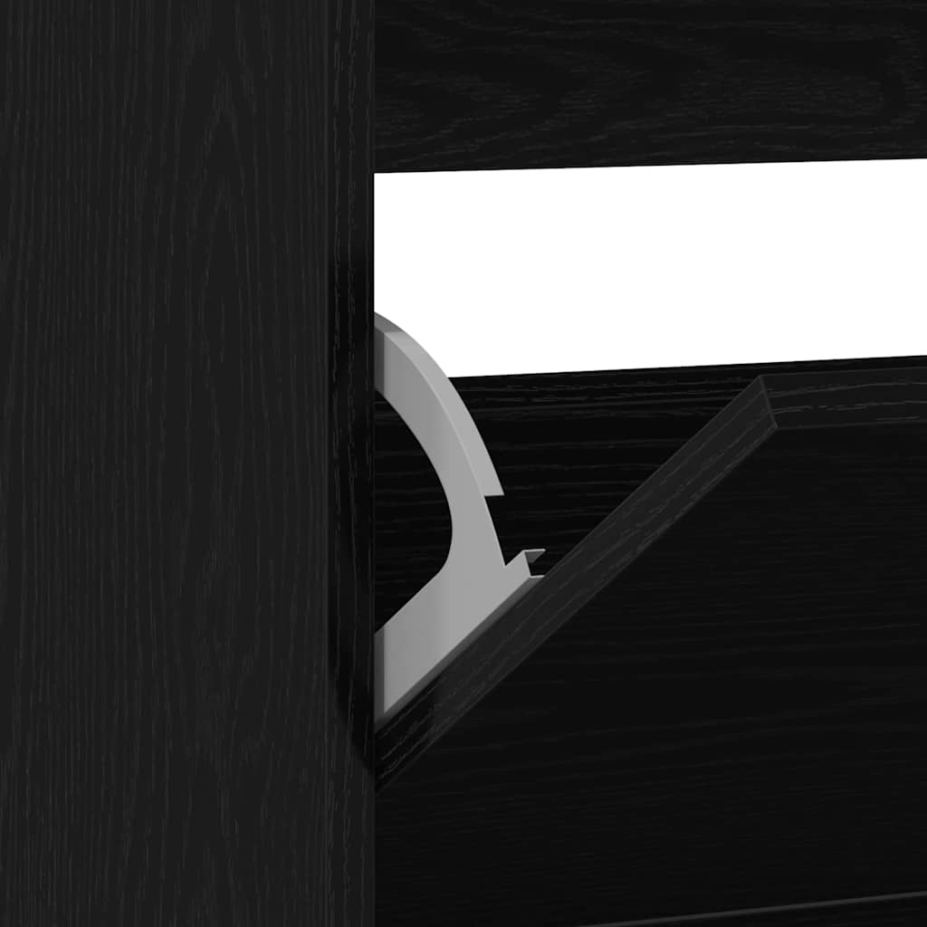 Shoe Cabinet Black oak 31.5" x 8.3" x 34.4" Engineered wood