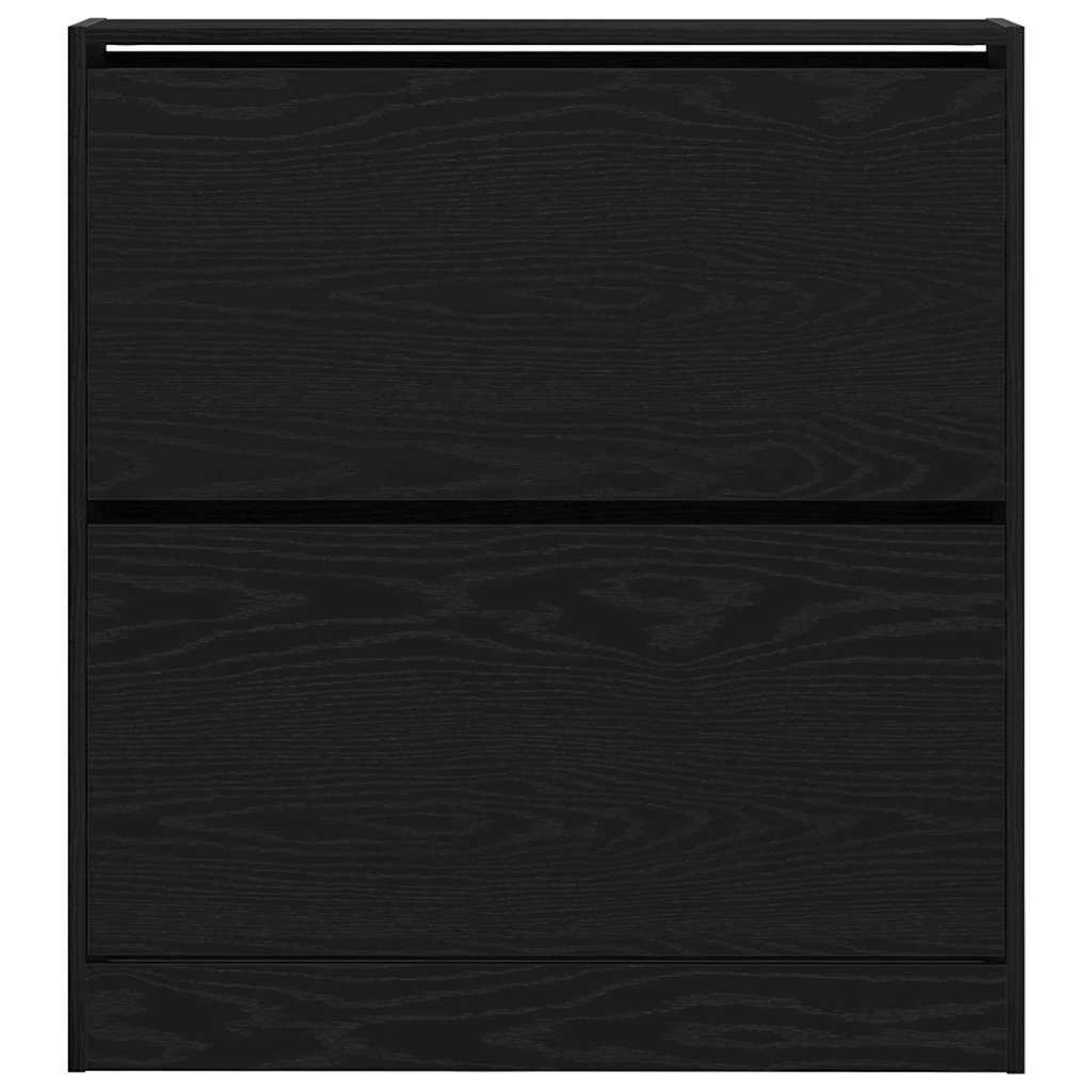 Shoe Cabinet Black oak 31.5" x 8.3" x 34.4" Engineered wood