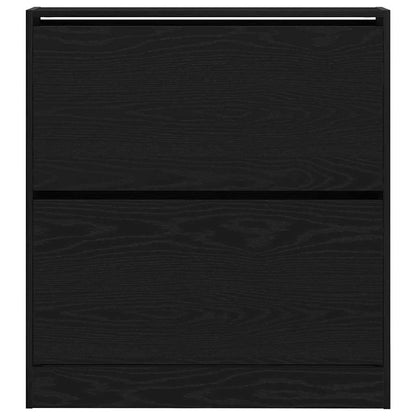 Shoe Cabinet Black oak 31.5" x 8.3" x 34.4" Engineered wood