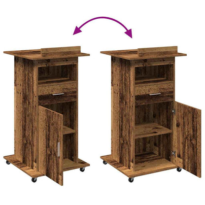 Podium Old wood 21.7" x 21.7" x 42.1" Engineered wood