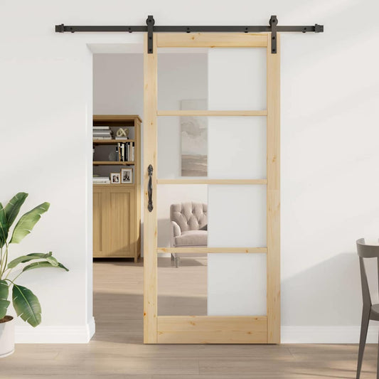 Sliding Door ORKDAL Brown 36.6 x 83.1 in Solid Pine wood